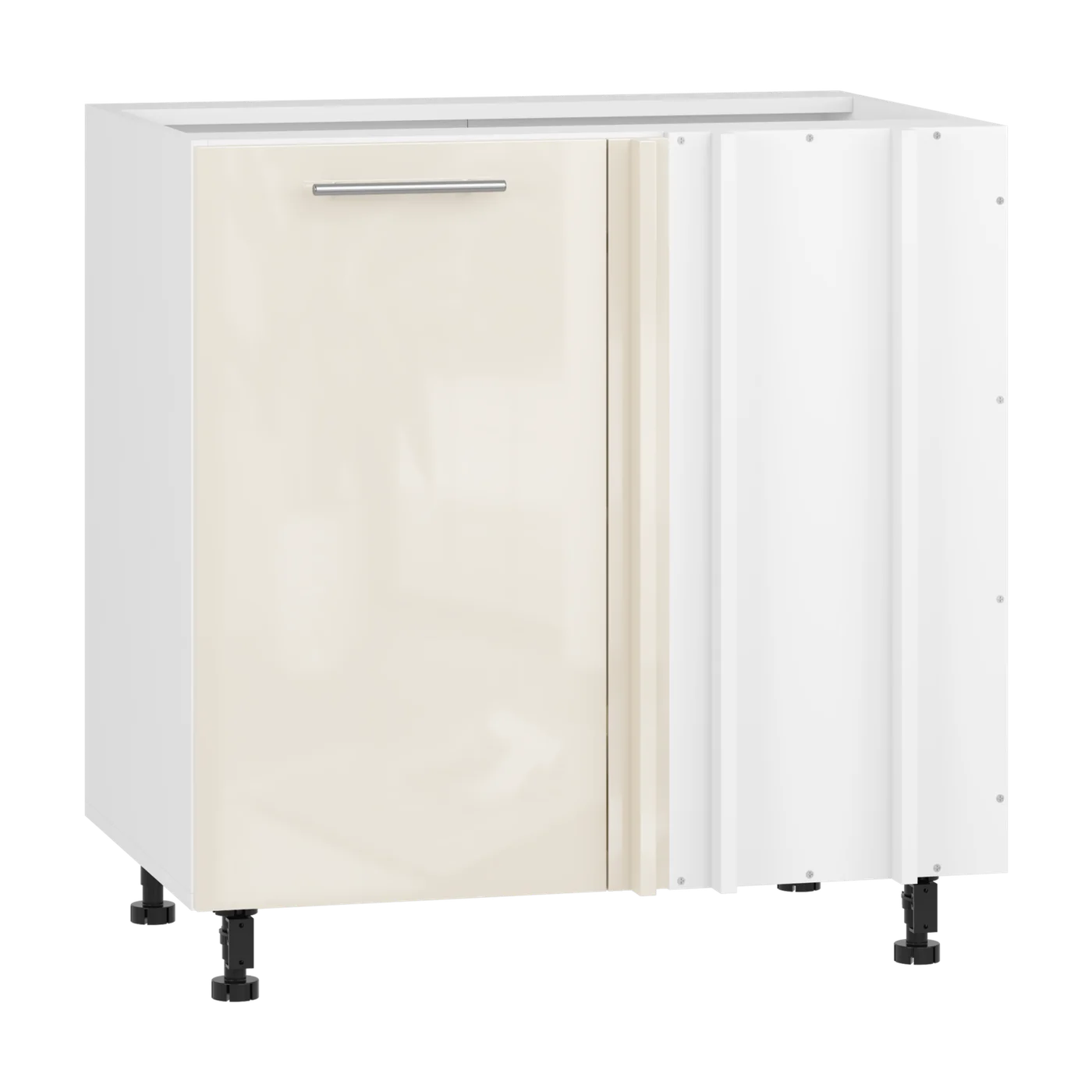 Долен кухненски шкаф VENTO DN-100/82 corner — бяло / бежово