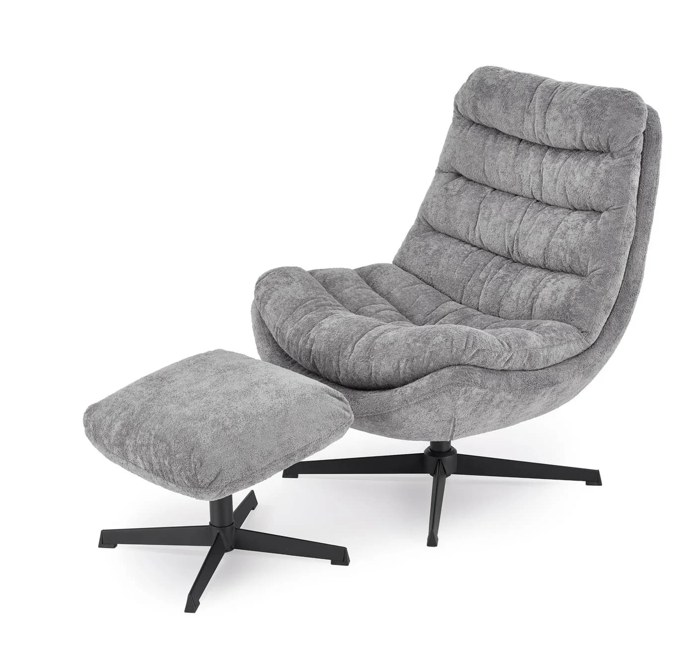 Фотьойл с табуретка OLYMPIC — сиво