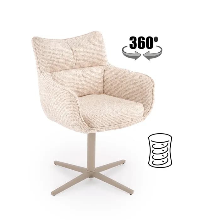 Трапезен стол K614 CS — бежово