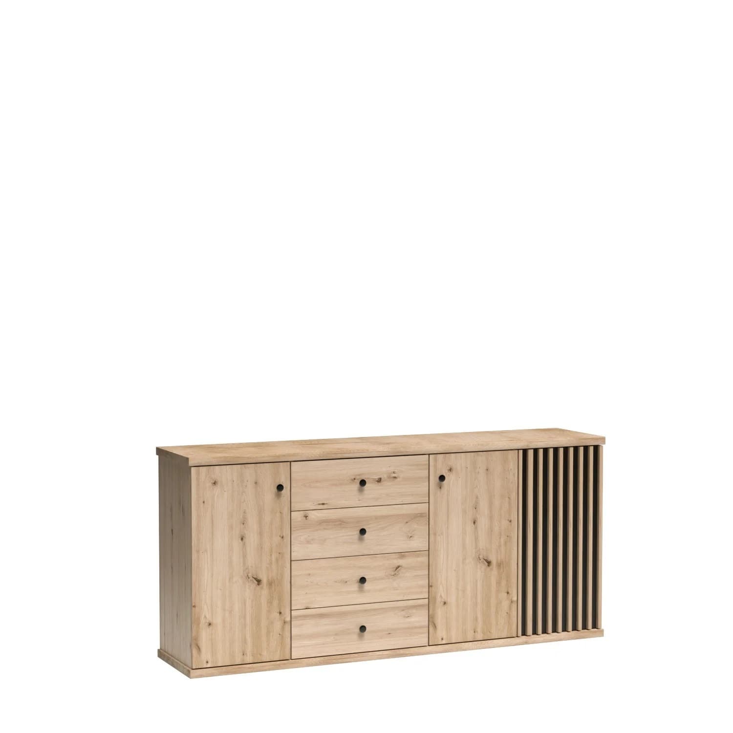 Комод CALI C-20 дъб артисан/ивици черно