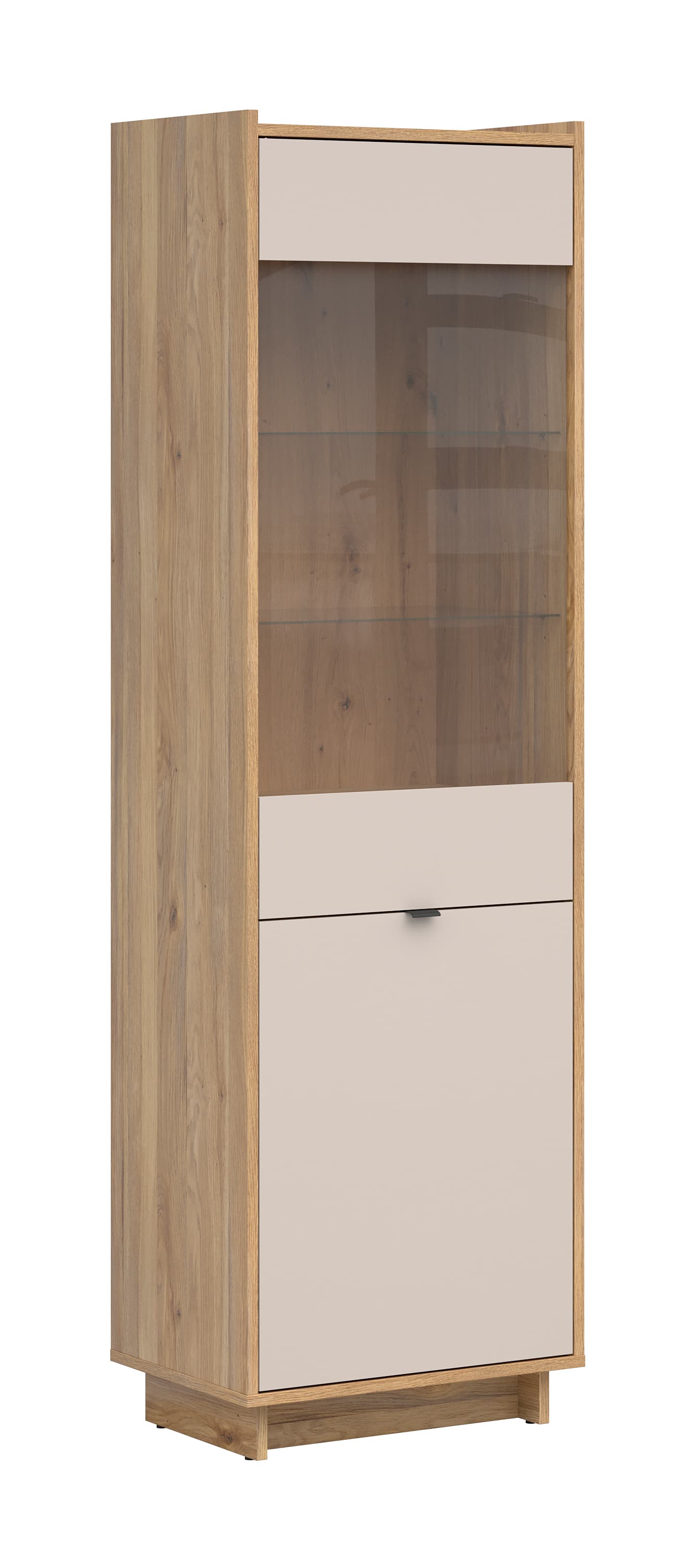 Витрина DALVA REG1D1W/200 дъб маувела/кашмир