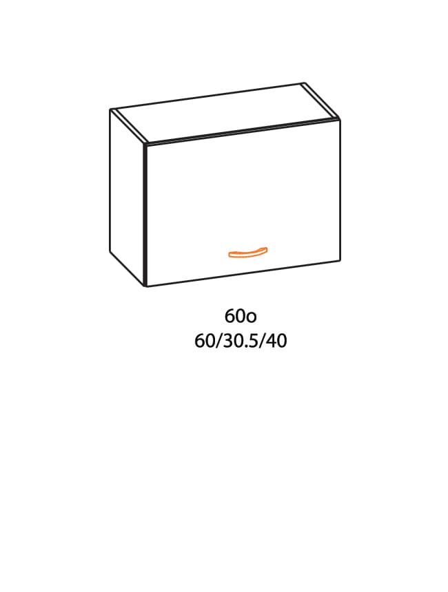 Кухненски шкаф OLA горен 60 OKAP елша