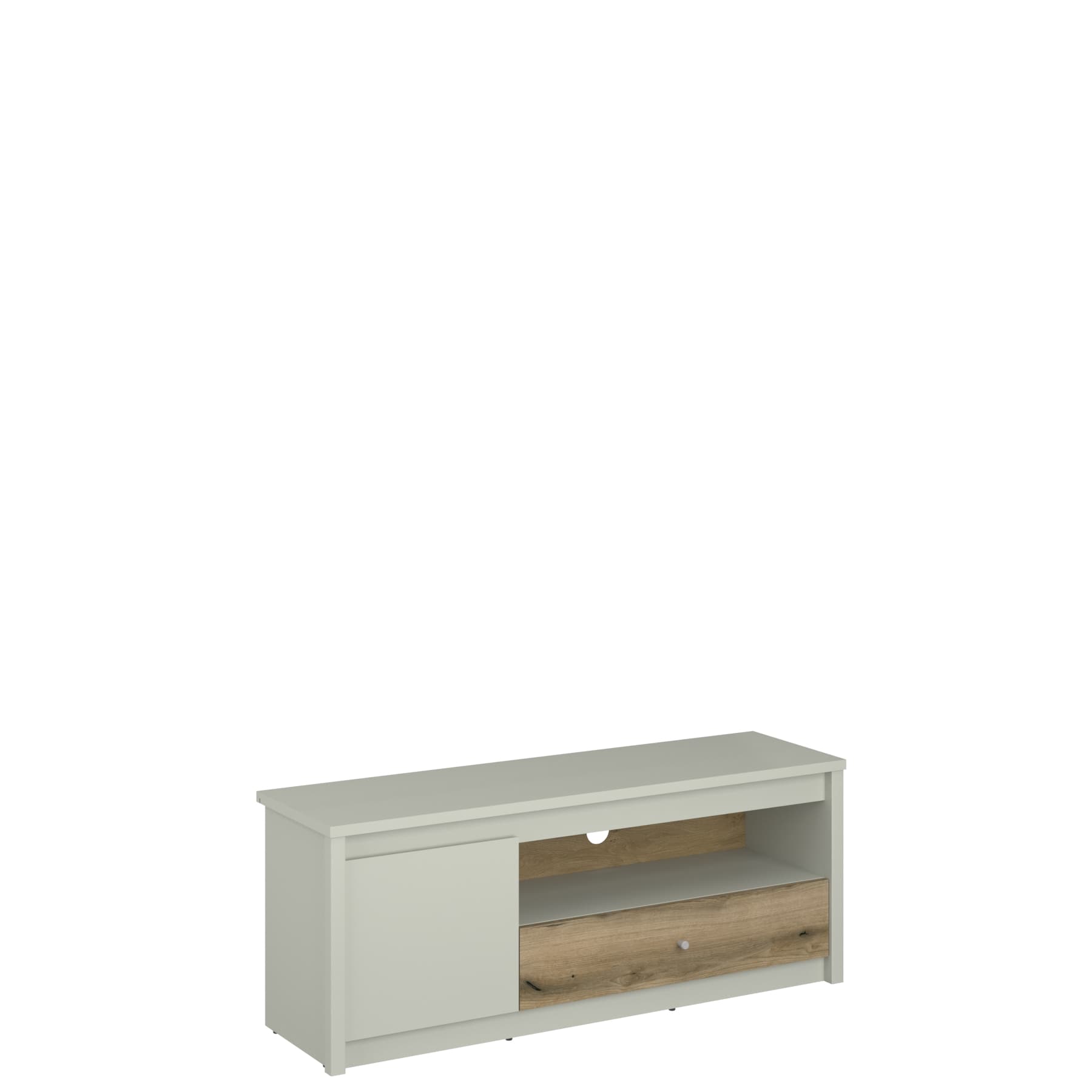 KARIN SZFK RTV1D1S/130 тв шкаф кашмир/евок дъб