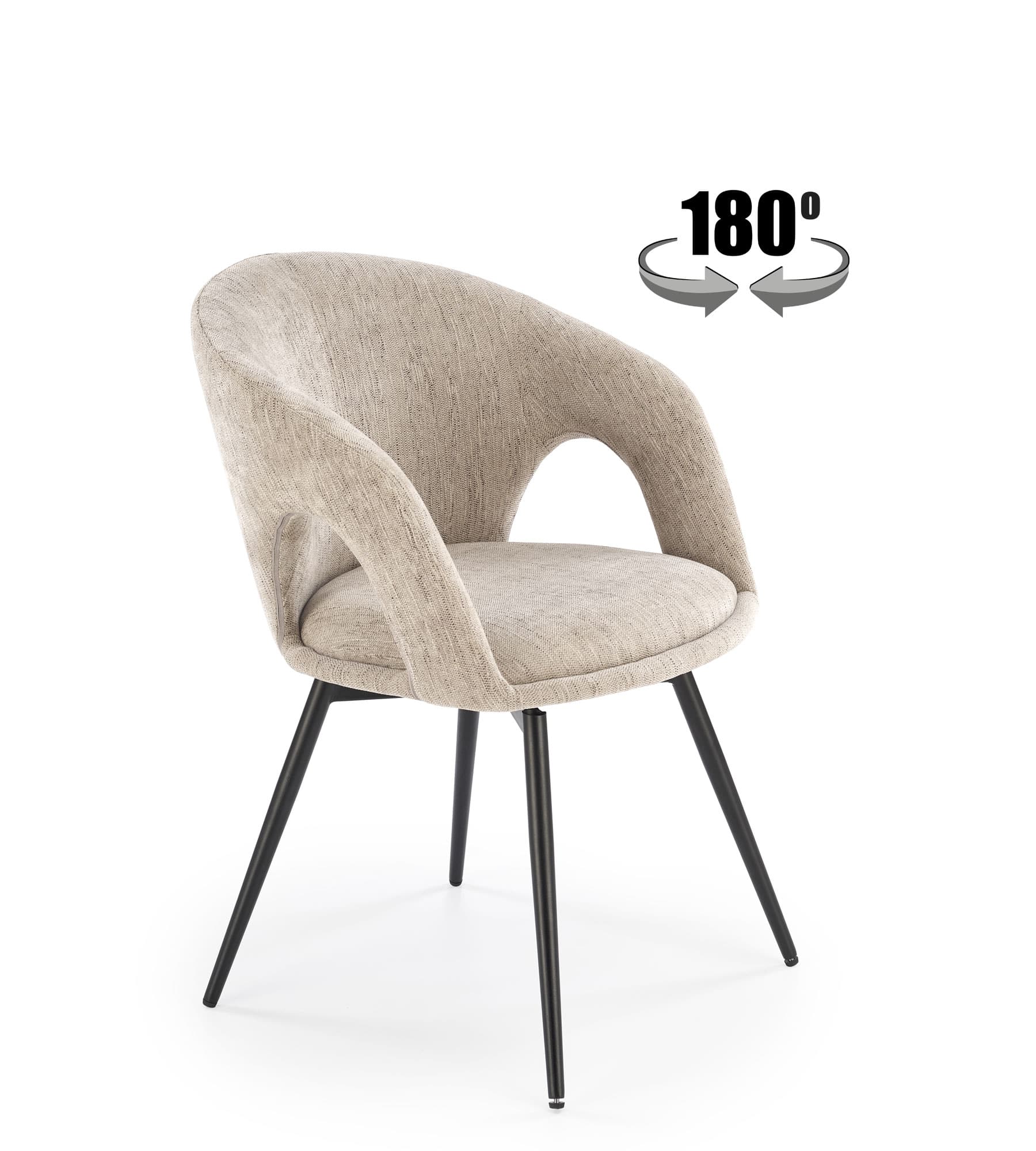 Трапезен стол К-550 бежово/черно