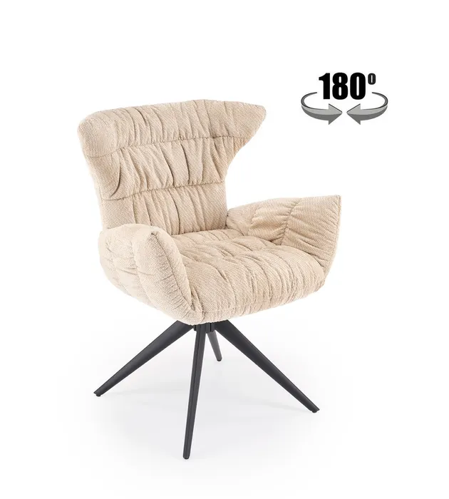 Трапезен стол K595 — бежово — снимка 1 от 14