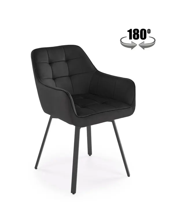 Трапезен стол K588 — черно — снимка 1 от 12
