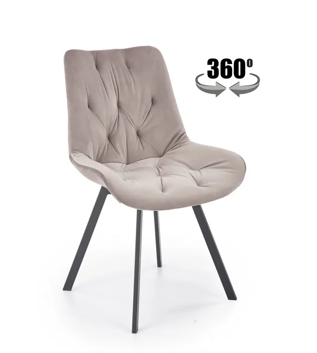 Трапезен стол K519 — бежово — снимка 1 от 17