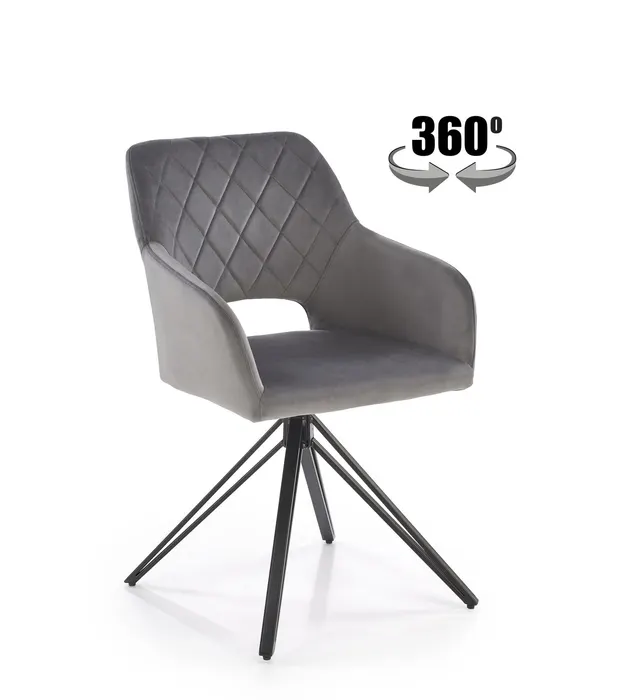 Трапезен стол K535 — сиво — снимка 1 от 12