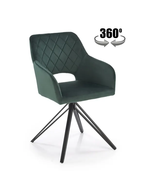 Трапезен стол K535 — тъмнозелено — снимка 1 от 11