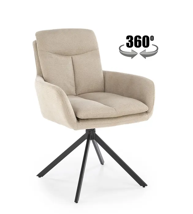 Трапезен стол K536 — бежово — снимка 1 от 13