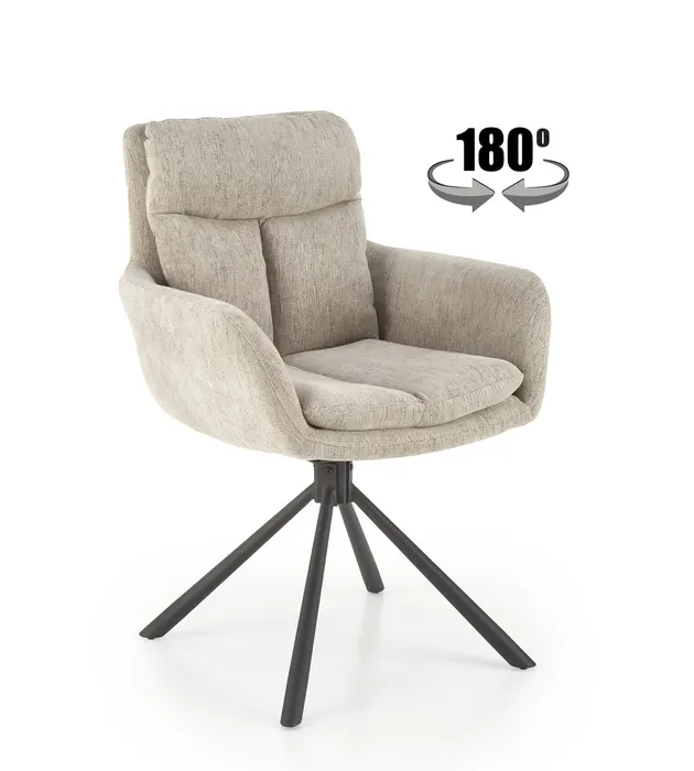 Трапезен стол K495 — бежово — снимка 1 от 18