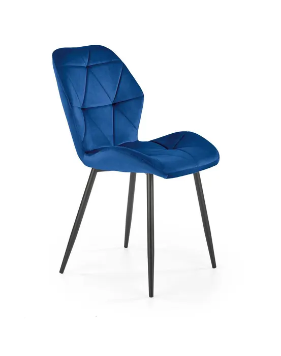 Трапезен стол K453 — тъмносиньо / черно — снимка 1 от 9