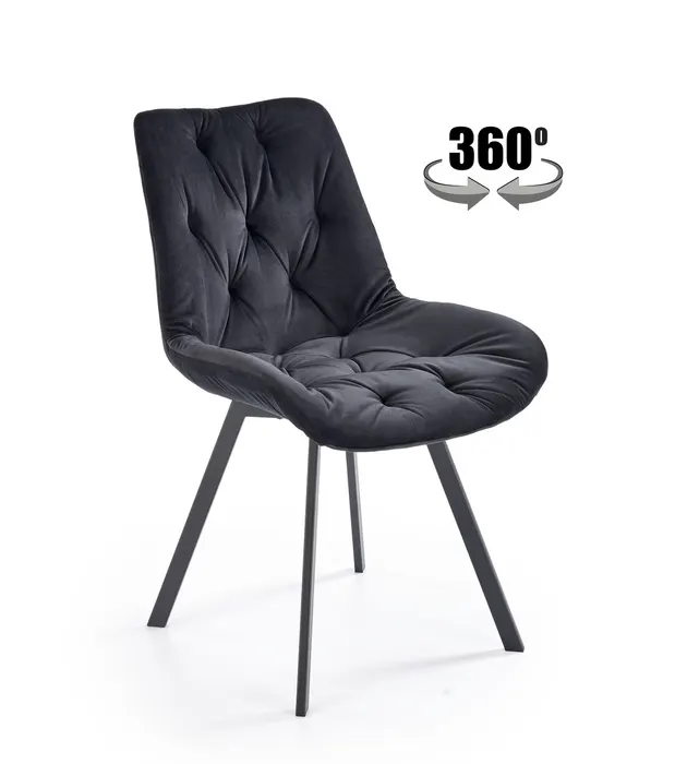 Трапезен стол K519 — черно — снимка 1 от 16