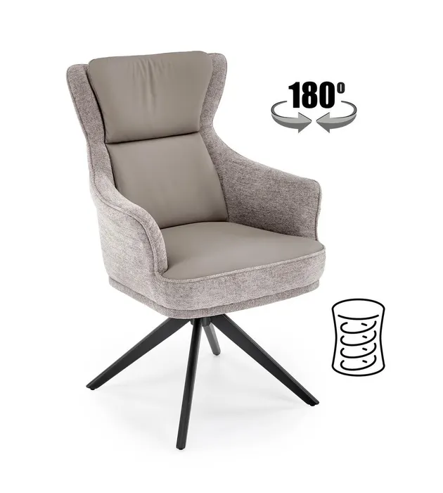 Трапезен стол K611 — тъмнобежово — снимка 1 от 13