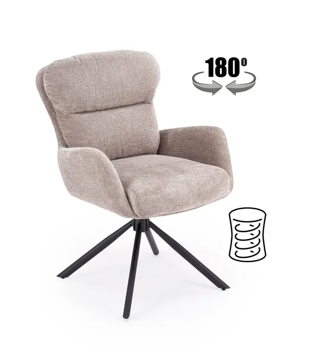 Трапезен стол K593 — сиво — снимка 1 от 14