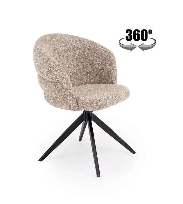 Трапезен стол K604 — бежово — снимка 1 от 18