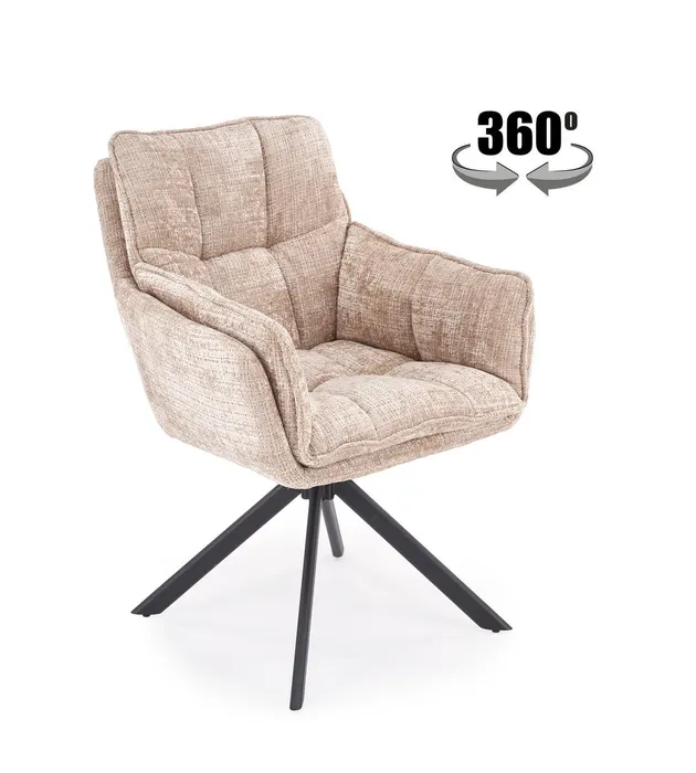 Трапезен стол K597 — бежово — снимка 1 от 20