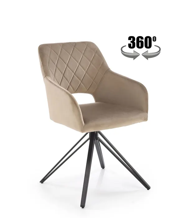 Трапезен стол K535 — бежово — снимка 1 от 12