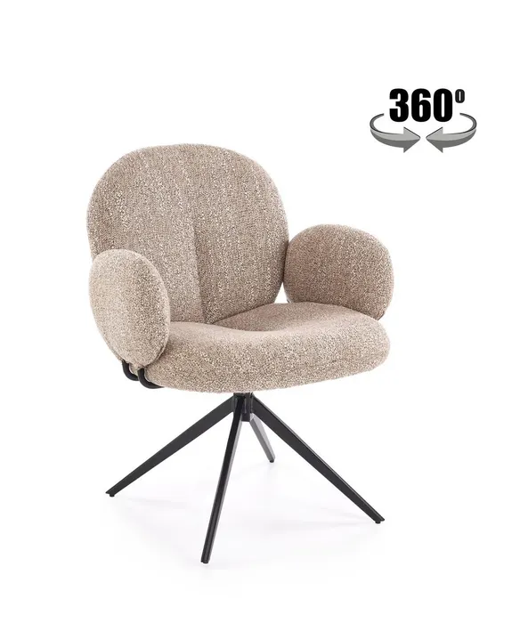 Трапезен стол K568 — тъмнобежово — снимка 1 от 14