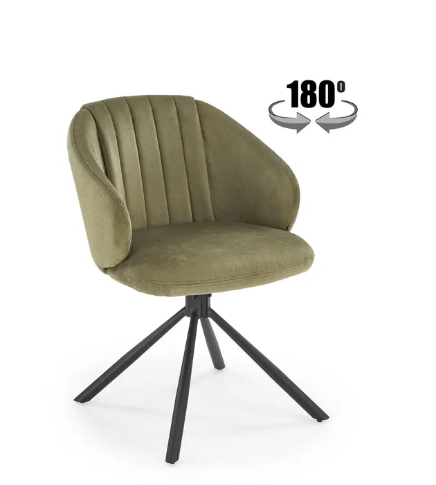 Трапезен стол K533 — черно / маслинено — снимка 1 от 14