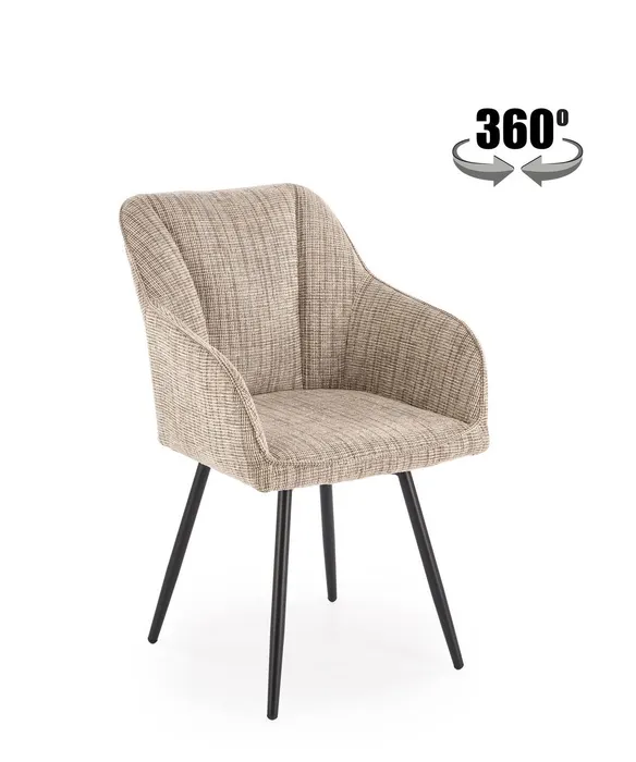 Трапезен стол K576 — бежово — снимка 1 от 19