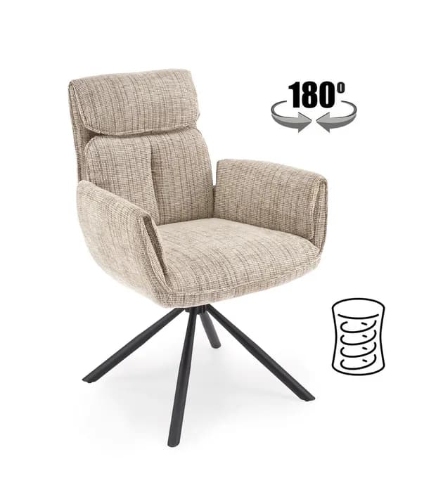 Трапезен стол K596 — бежово