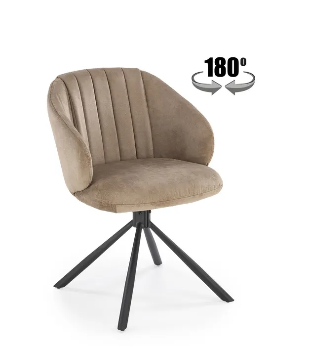 Трапезен стол K533 — черно / капучино
